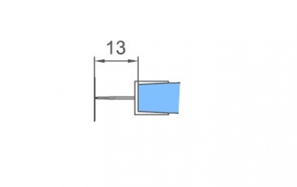 WS F6 - für 6/8 mm Glas, L = 200 cm